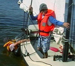 sailing man over board